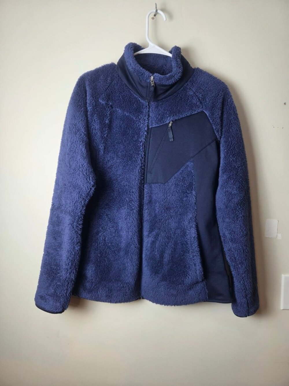 Columbia Double Plush Sporty Full-Zip High Pile Fleece Jacket Blue WL6064 XL